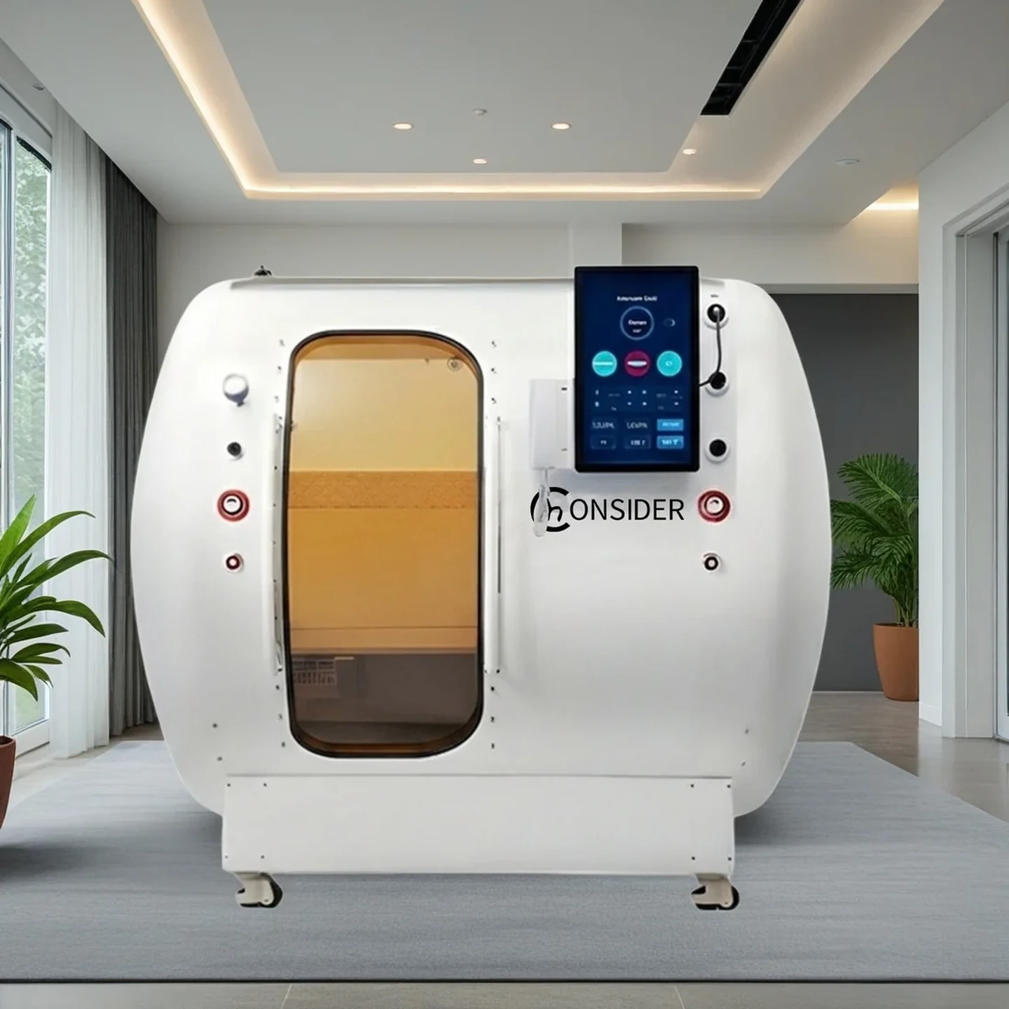 Hyperbaric chamber for clinics and rehabilitation facilities